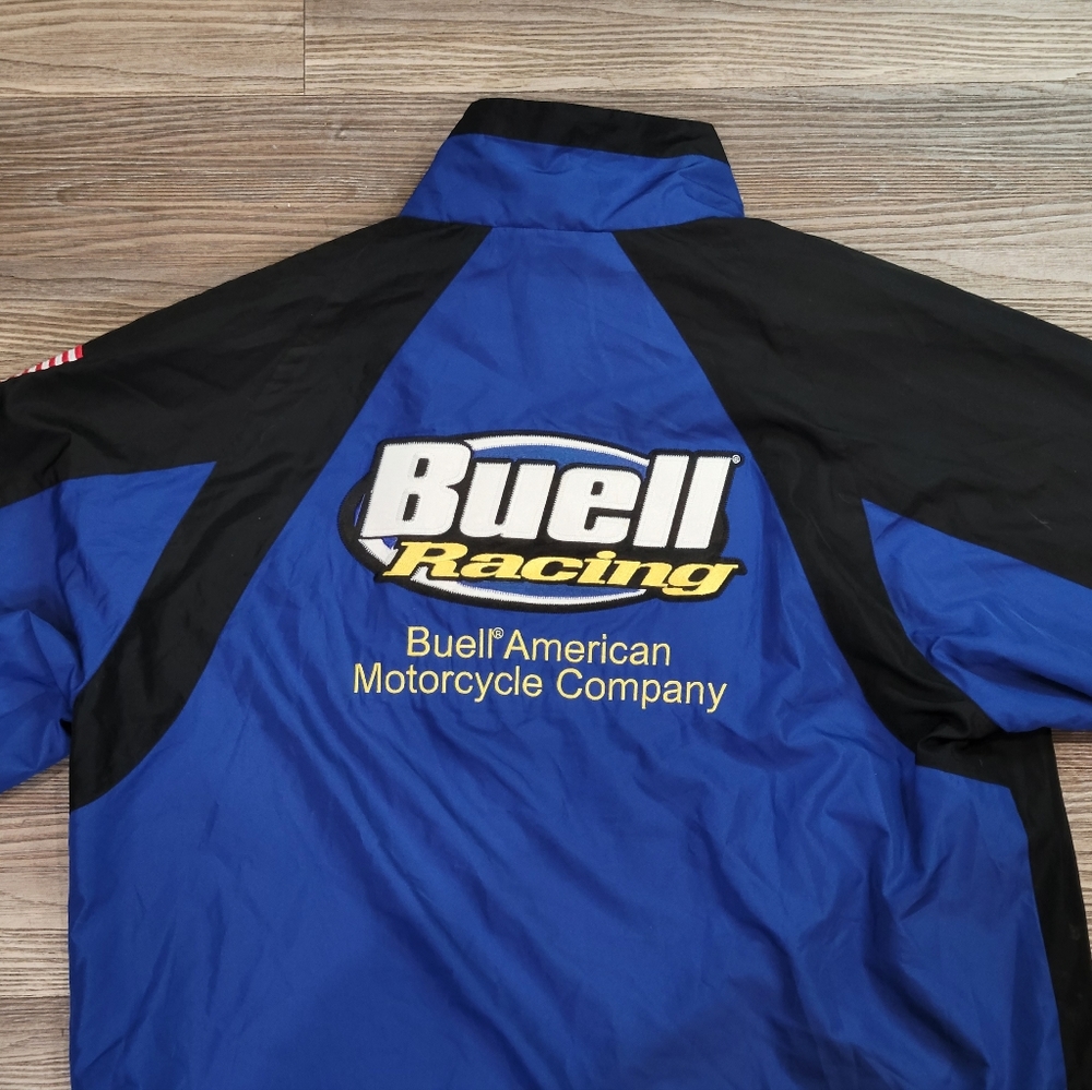 Buell Racing, North End All Climate Wear Zip-Up Windbreaker Embroidered Logos - Picture 3 of 16